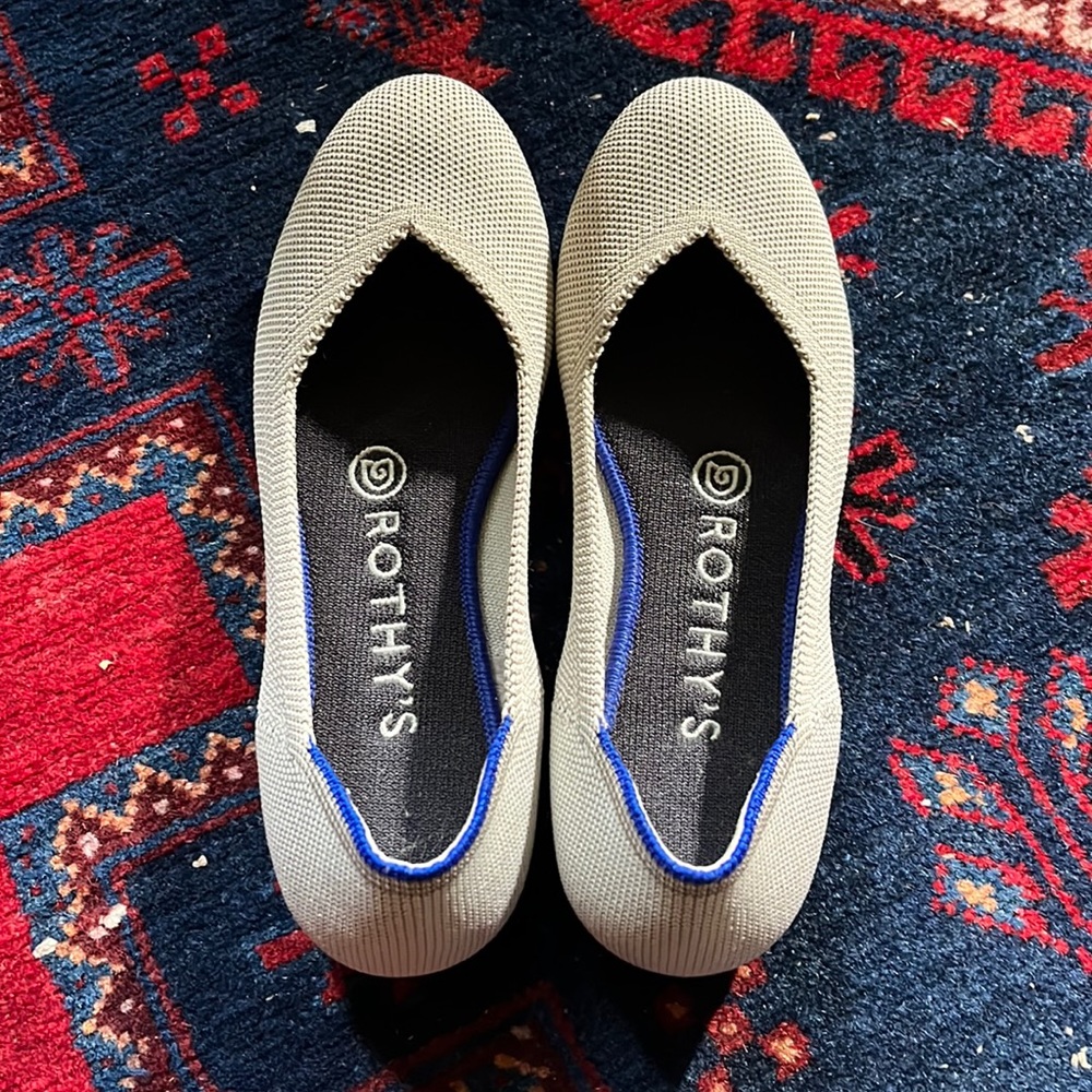 Rothy's The Flat light grey size 5.5